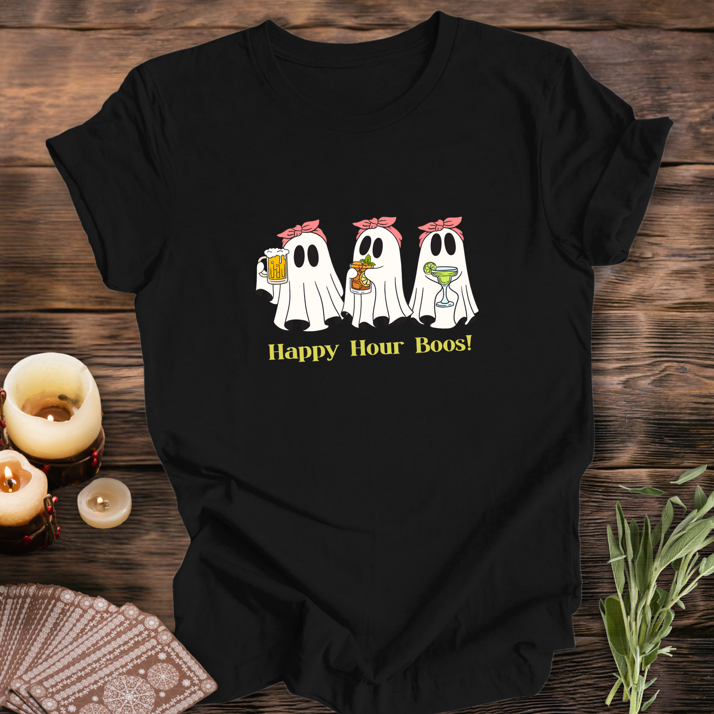 Happy Hour Ghosts Spooky Tee ... Sassy Tee
