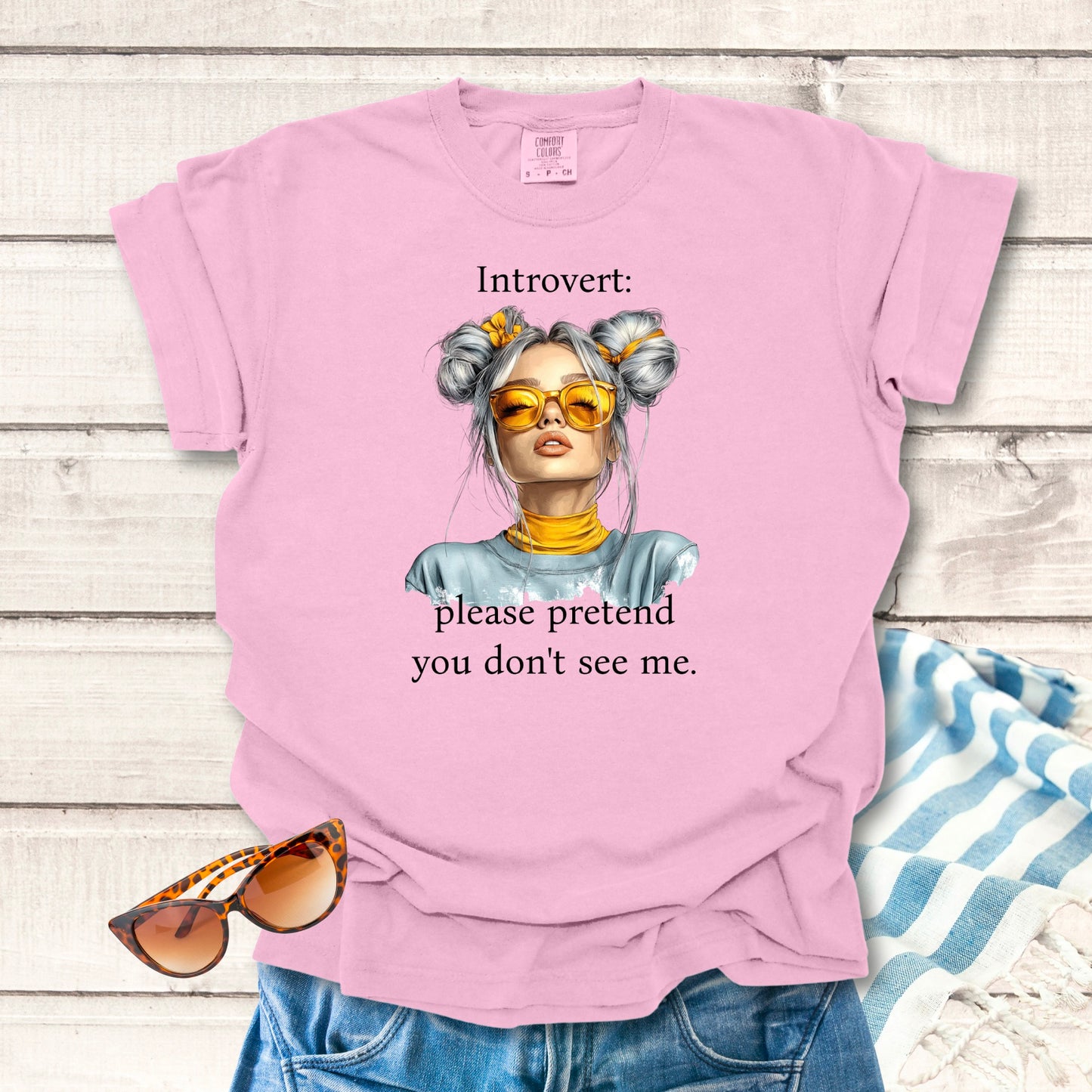 Introvert: Please Pretend... Sassy T-shirt
