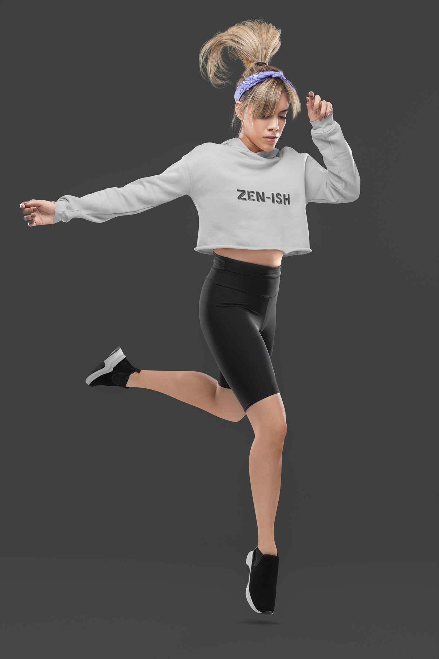 ZEN-ISH ...Cropped Hooded Sweatshirt